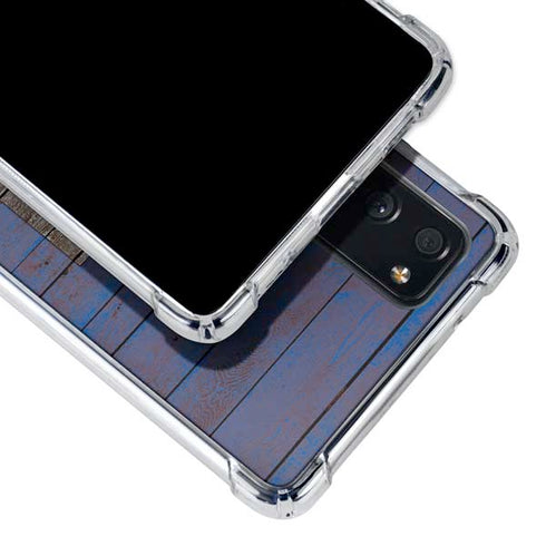 Haiti Flag Dark Wood Galaxy S20 FE Clear Case